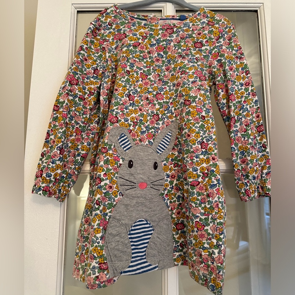 Mini Biden Bunny and Flower Girls Tunic Dress, Size 3-4, Good for Easter